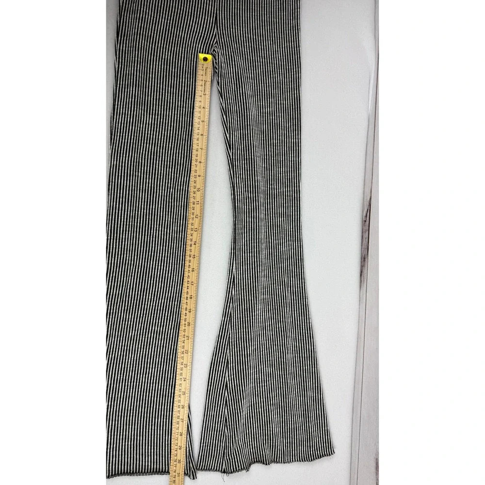 BY TOGETHER Striped Flare Bell‎ Bottom Pants Womens Size Small Black White